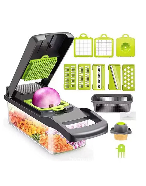 16-in-1 Multifunctional Vegetable & Fruit Slicer – Cutter, Dicer, Chopper, Peeler for Quick and Easy Kitchen Prep